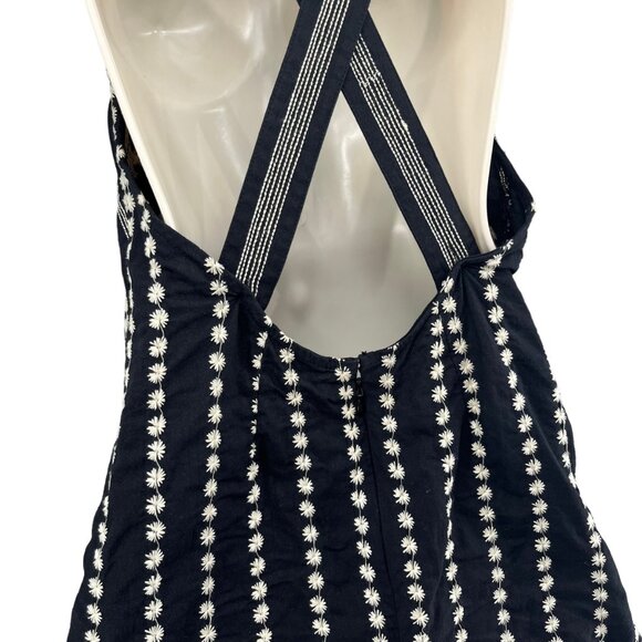 Free People Juni Mini Dress Black White Sleeveless Open Back Adjustable Size S - Picture 12 of 13